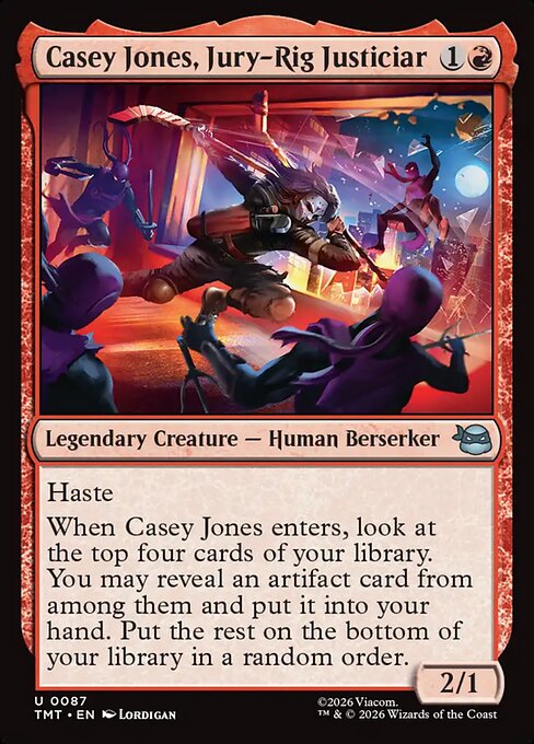 Casey Jones, Jury-Rig Justiciar – Teenage Mutant Ninja Turtles (TMT-87) Magic: The Gathering card | LC-REM-20260804-15621000462668-808a5bc0-0999-47cf-854c-30db6277efe5