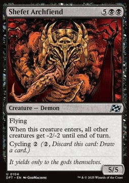 Shefet Archfiend - Aetherdrift (Uncommon) [DFT-104] Image principale du produit