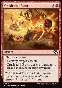 Crash and Burn - Aetherdrift (Common) [DFT-119] Imagen principal del producto