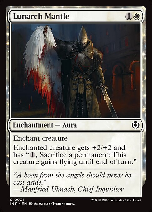 Lunarch Mantle – Innistrad Remastered (INR-31) Magic: The Gathering card