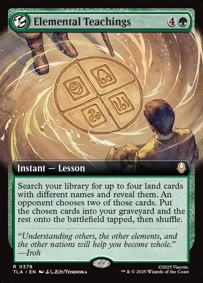 Magic-kaart Elemental Teachings TLA-378 uit Avatar: The Last Airbender (Rare)