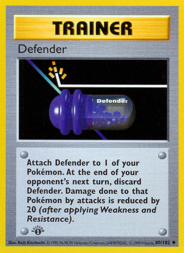 Defender – Base Set 80 – Pokémon TCG single card Hoofdafbeelding