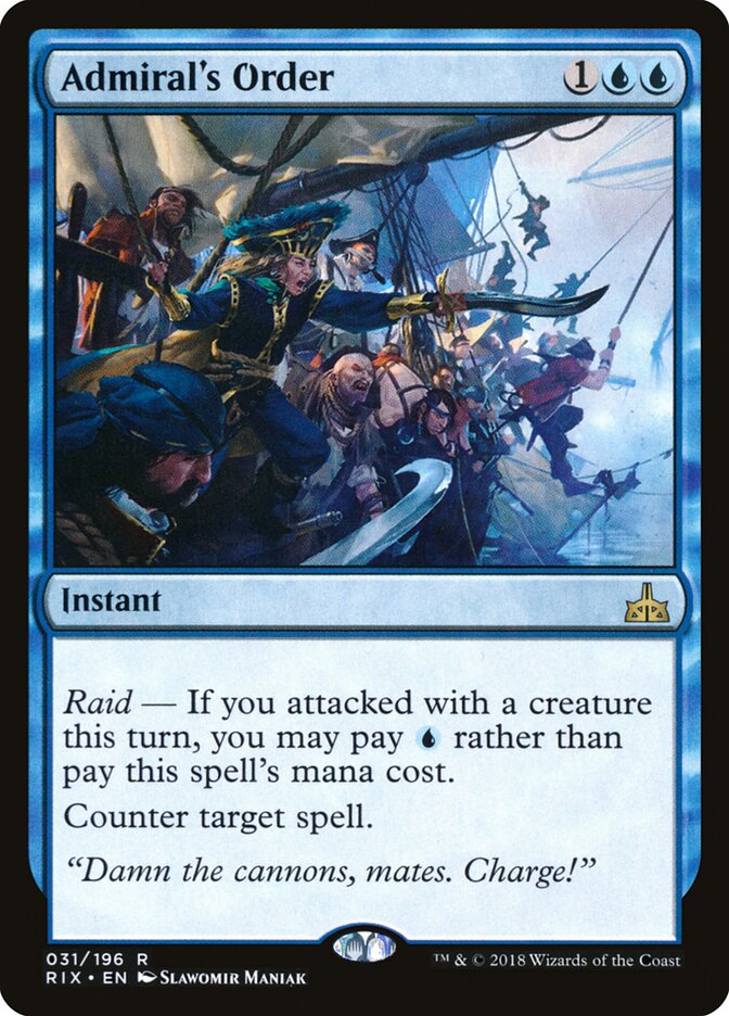 Admiral's Order - Rivals of Ixalan (Rare) [RIX-31]