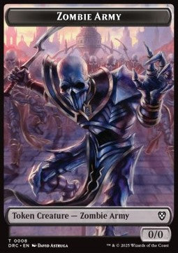 Zombie Army Token (B 0/0) // Zombie Warrior Token (B 4/4) - Aetherdrift: Tokens (Token) [TDFT-CT 8/9] Image principale du produit