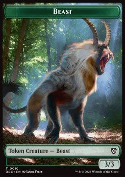 Beast Token (G 3/3) // Beast Token (A 6/6) - Aetherdrift: Tokens (Token) [TDFT-CT 10/11] Image principale du produit