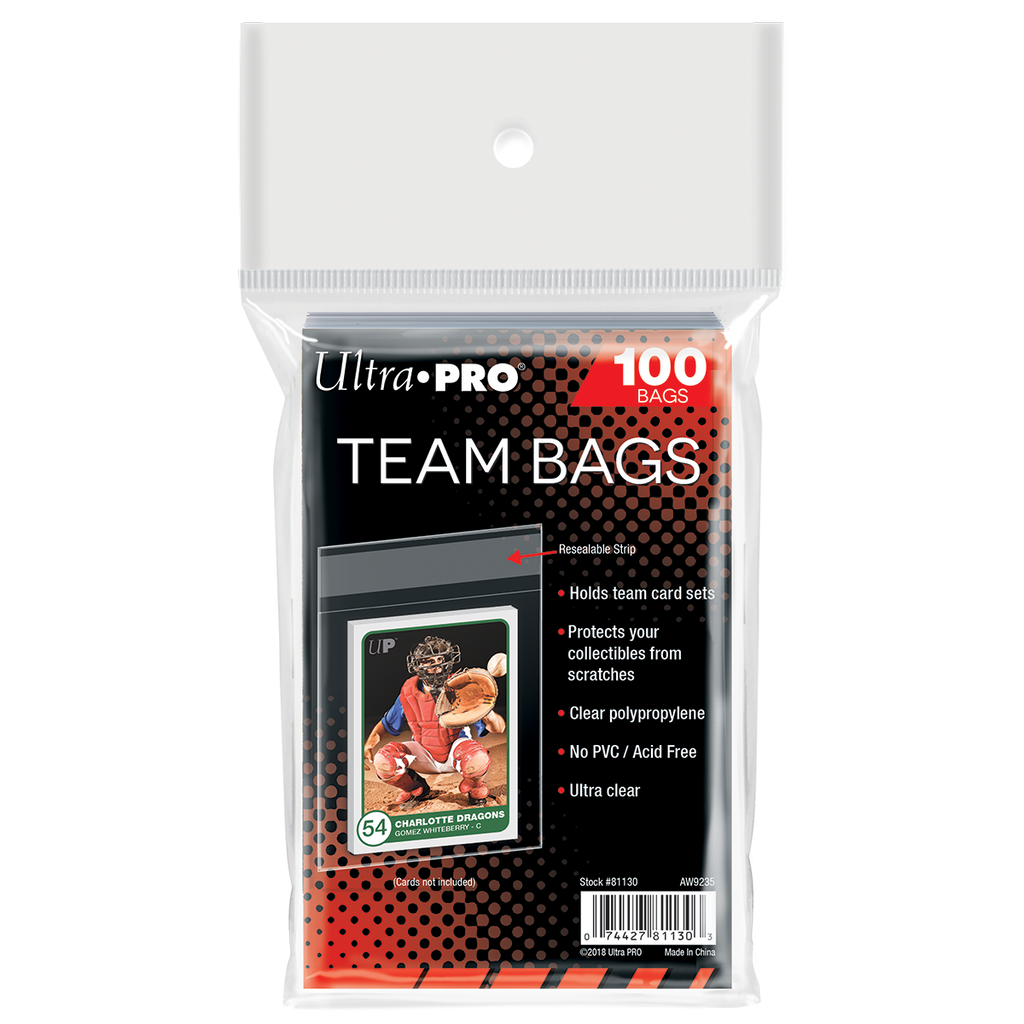 Ultra Pro Team Bags hersluitbare zakjes – verpakking (100 stuks)