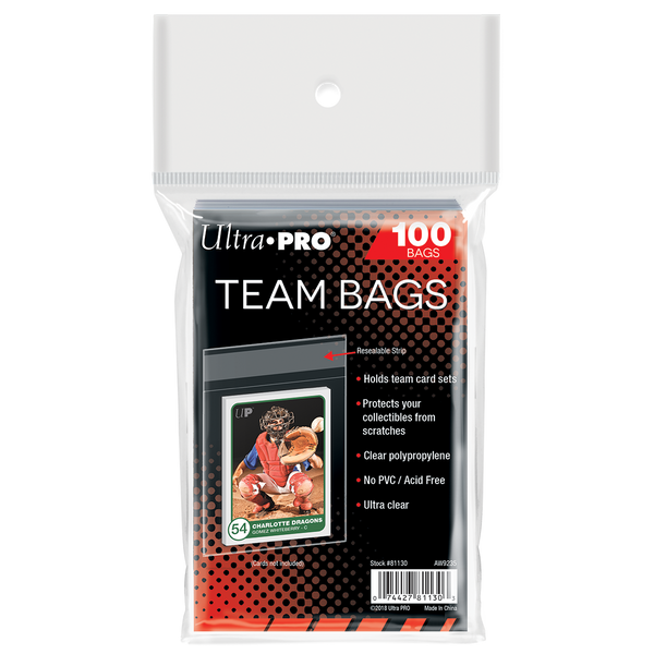 Ultra Pro Team Bags hersluitbare zakjes – verpakking (100 stuks)