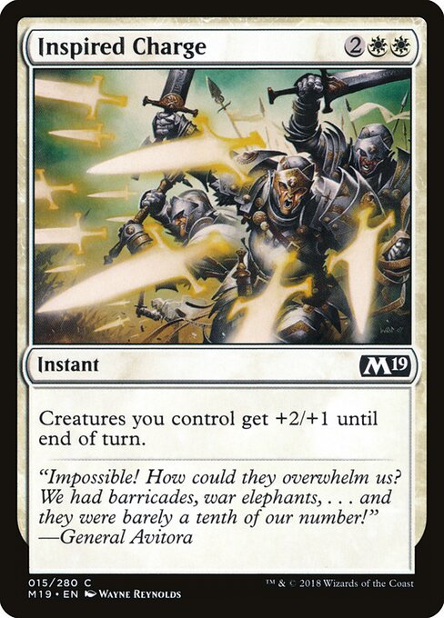 Inspired Charge – Core 2019 (M19-15) Magic: The Gathering card