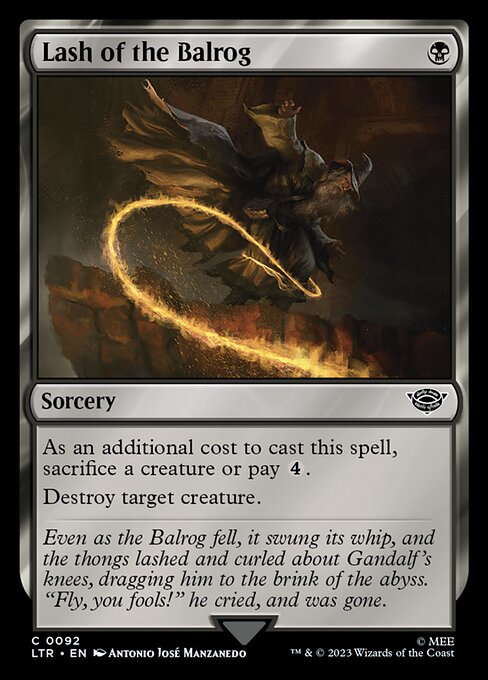 Lash of the Balrog – The Lord of the Rings: Tales of Middle-earth (LTR-92) Magic: The Gathering card | LC-REM-20260804-15150810005836-812fee97-e145-4458-b495-bc6ad227335b