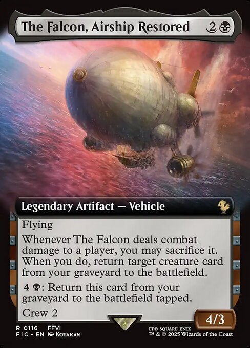The Falcon, Airship Restored – Final Fantasy Commander (FIC-116) Magic: The Gathering card | LC-REM-20260804-15523475063116-81313ac5-ee30-4ac4-ad5f-e9dbda46b2b0 Imagen principal del producto