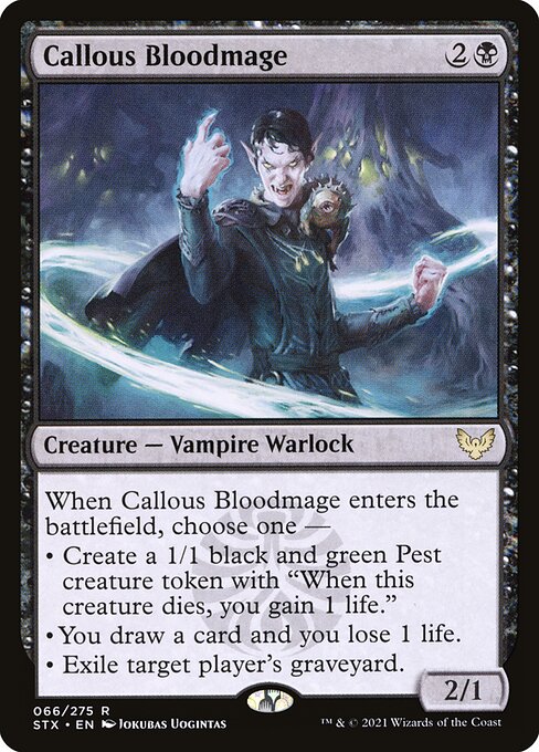 Callous Bloodmage – Strixhaven: School of Mages (STX-66) Magic: The Gathering card | LC-REM-20260804-15150814167372-81358736-65cf-44d8-819e-d0268d14cc76
