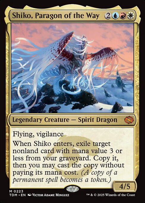 Shiko, Paragon of the Way – Tarkir: Dragonstorm (TDM-223) Magic: The Gathering card Immagine principale del prodotto