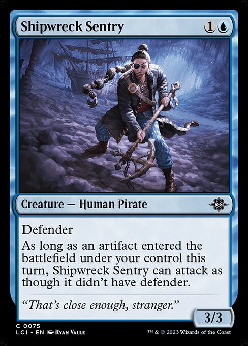 Shipwreck Sentry – The Lost Caverns of Ixalan (LCI-75) Magic: The Gathering card Hauptbild