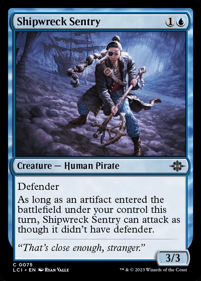Magic-kaart Shipwreck Sentry LCI-75 uit The Lost Caverns of Ixalan (Common)