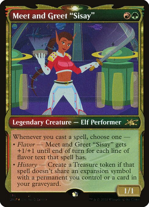 Meet and Greet "Sisay" – Unfinity (UNF-515) Magic: The Gathering card | LC-REM-20260804-15151534735692-816683ec-cfd2-4a66-bb9d-a13c1ad60d1e
