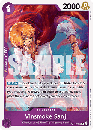 Vinsmoke Sanji (OP10-063) - Royal Blood (Rare) [OP10-063] Immagine principale del prodotto