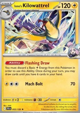 Iono's Kilowattrel - Journey Together (Rare) [JTG-055] Hover Image