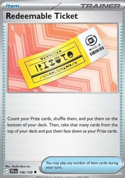 Redeemable Ticket - Journey Together (Uncommon) [JTG-156] Imagen principal del producto