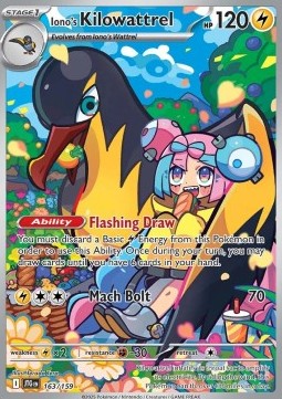 Iono's Kilowattrel - Journey Together (Illustration Rare) [JTG-163] Hover Image