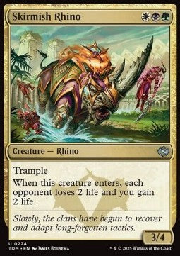 Skirmish Rhino - Tarkir: Dragonstorm (Uncommon) [TDM-224] Immagine principale del prodotto