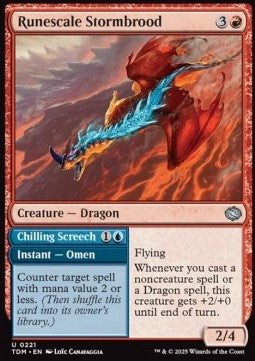 Runescale Stormbrood // Chilling Screech - Tarkir: Dragonstorm (Uncommon) [TDM-221] Hover Image