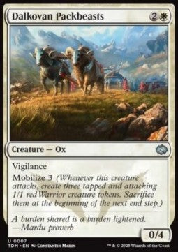 Dalkovan Packbeasts - Tarkir: Dragonstorm (Uncommon) [TDM-7] Immagine principale del prodotto