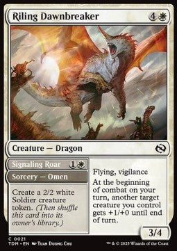 Riling Dawnbreaker // Signaling Roar - Tarkir: Dragonstorm (Common) [TDM-21] Imagen principal del producto