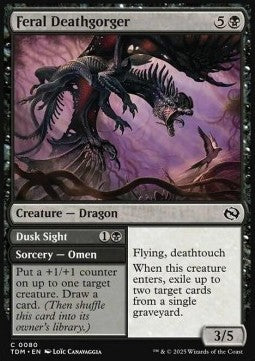 Feral Deathgorger // Dusk Sight - Tarkir: Dragonstorm (Common) [TDM-80] Main image