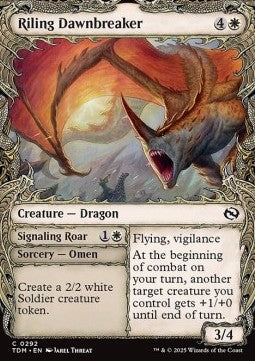 Riling Dawnbreaker // Signaling Roar - Tarkir: Dragonstorm: Extras (Common) [XTDM-292] Image principale du produit