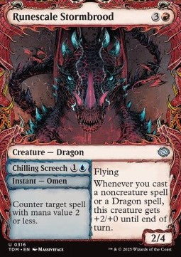 Runescale Stormbrood // Chilling Screech - Tarkir: Dragonstorm: Extras (Uncommon) [XTDM-316] Main image