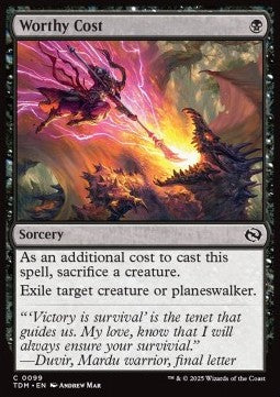 Worthy Cost - Tarkir: Dragonstorm (Common) [TDM-99] Hover Image