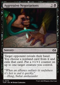 Aggressive Negotiations - Tarkir: Dragonstorm (Common) [TDM-70] Immagine principale del prodotto