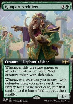 Rampart Architect - Commander: Tarkir: Dragonstorm: Extras (Rare) [XTDC-87] Imagen principal del producto