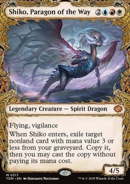 Shiko, Paragon of the Way (V.1) - Tarkir: Dragonstorm: Extras (Mythic) [XTDM-317] Imagen principal del producto