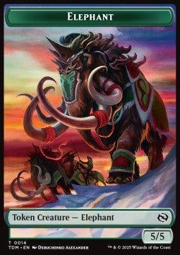 Elephant Token (G 5/5) // Treasure Token - Tarkir: Dragonstorm: Tokens (Token) [TTDM-T 14/16] Hauptbild