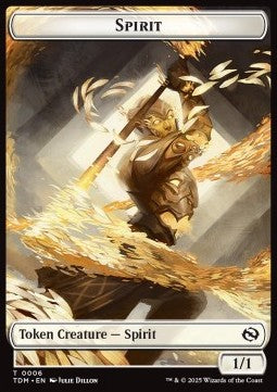 Spirit Token (W 1/1) // Spirit Token (W 2/2) - Tarkir: Dragonstorm: Tokens (Token) [TTDM-T 6/7] Hauptbild