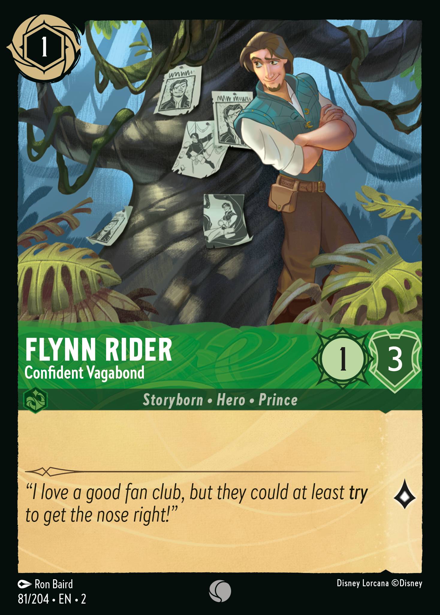 Flynn Rider - Confident Vagabond — Rise of the Floodborn (2ROF-81) Disney Lorcana card Image principale du produit