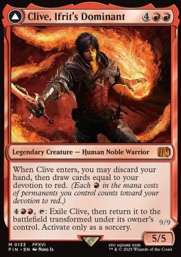 Clive, Ifrit's Dominant // Ifrit, Warden of Inferno - Magic: The Gathering - FINAL FANTASY (Mythic) [FIN-133] Main image