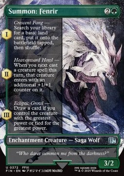 Summon: Fenrir - Magic: The Gathering - FINAL FANTASY: Extras (Uncommon) [XFIN-372] Hover Image