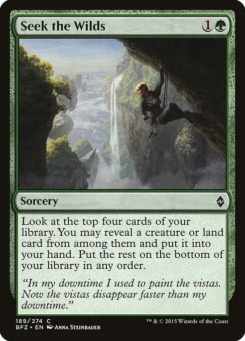 Seek the Wilds – Battle for Zendikar (BFZ-189) Magic: The Gathering card