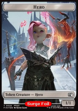 Hero Token (W 1/1) // Bird Token (U 1/1 Flying, vigilance) (V.4) - Magic: The Gathering - FINAL FANTASY: Tokens (Token) [TFIN-CT 29/4] Immagine principale del prodotto