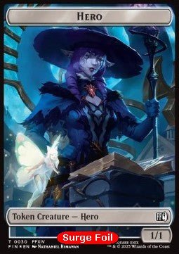 Hero Token (W 1/1) // Wizard Token (B 0/1) (V.3) - Magic: The Gathering - FINAL FANTASY: Tokens (Token) [TFIN-T 30/35] Immagine principale del prodotto
