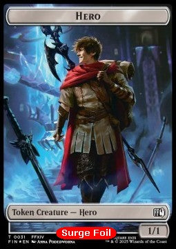 Hero Token (W 1/1) // Wizard Token (B 0/1) (V.4) - Magic: The Gathering - FINAL FANTASY: Tokens (Token) [TFIN-T 31/35] Immagine principale del prodotto