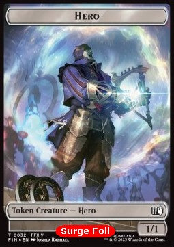 Hero Token (W 1/1) // Human Soldier Token (W 1/1) (V.3) - Magic: The Gathering - FINAL FANTASY: Tokens (Token) [TFIN-CT 32/1] Immagine principale del prodotto