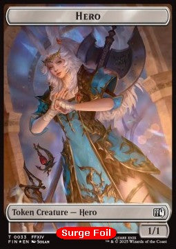 Hero Token (W 1/1) // Human Soldier Token (W 1/1) (V.4) - Magic: The Gathering - FINAL FANTASY: Tokens (Token) [TFIN-CT 33/1] Immagine principale del prodotto