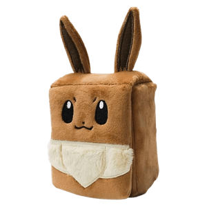 Pokémon-deckbox met Eevee en pluchen buitenkant uit Prismatic Evolutions Hoofdafbeelding
