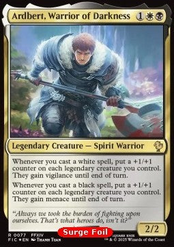 Ardbert, Warrior of Darkness - Commander: Magic: The Gathering - FINAL FANTASY: Collector's Edition (Rare) [CFIC-77] Imagen principal del producto
