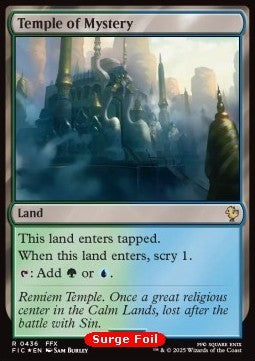 Temple of Mystery - Commander: Magic: The Gathering - FINAL FANTASY: Collector's Edition (Rare) [CFIC-436] Hover Image