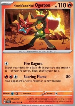 Hearthflame Mask Ogerpon - Destined Rivals (Uncommon) [DRI-044] Hauptbild