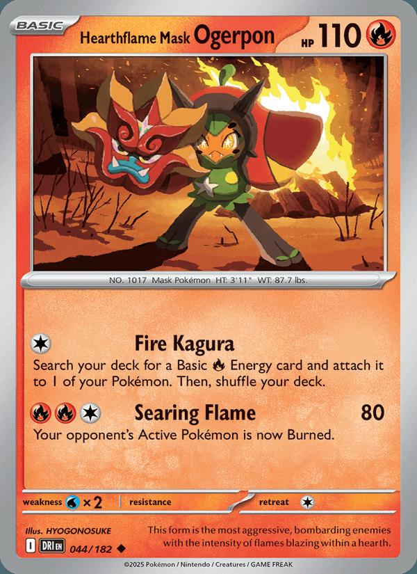Hearthflame Mask Ogerpon - Destined Rivals (Uncommon) [DRI-044] Image principale du produit